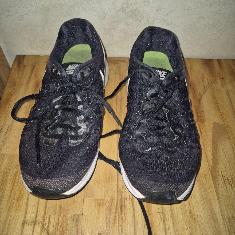 Nike Black and Green Athletic Shoes